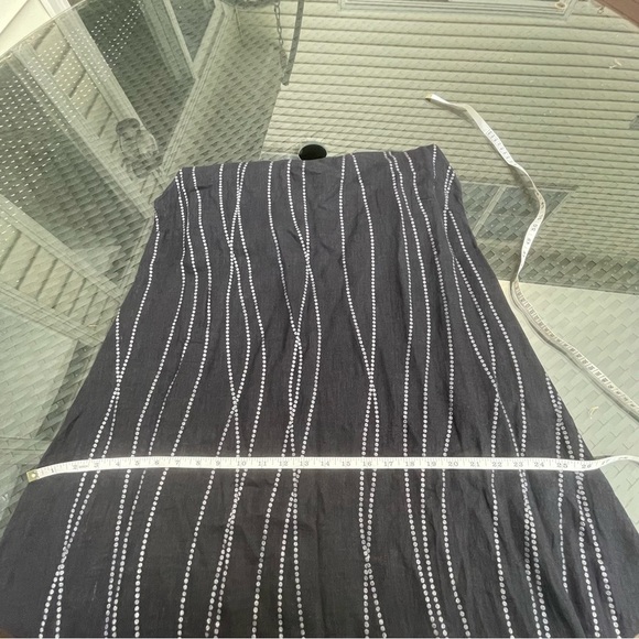 Piazza Del Tempio Navy Linen Maxi dress L - Picture 7 of 9